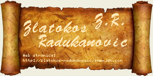 Zlatokos Radukanović vizit kartica